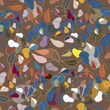 Güzel renk sonbahar yaprak düşmek seamless modeli.