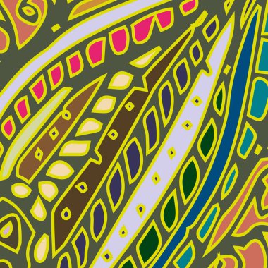 Zentangle arka plan çok renkli kaos seamless modeli örgü