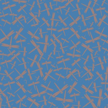 Dekoratif renkli seamless modeli ile şirin yusufçuk