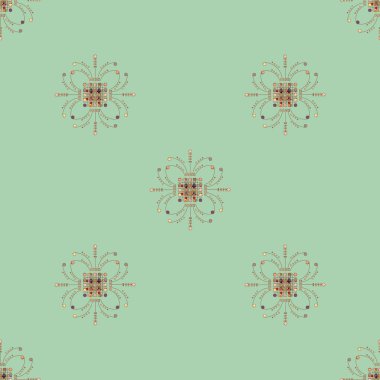 Renkli vintage seamless modeli, vektör çizim 