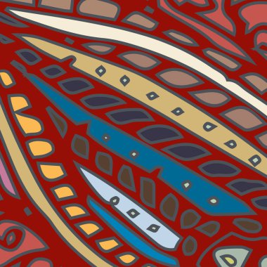 Zentangle arka plan çok renkli kaos seamless modeli örgü