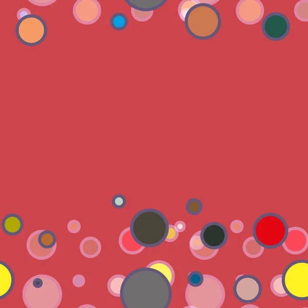 Modèle Abstrait Géométrique Coloré Sans Couture Avec Des Cercles Illustration — Image vectorielle