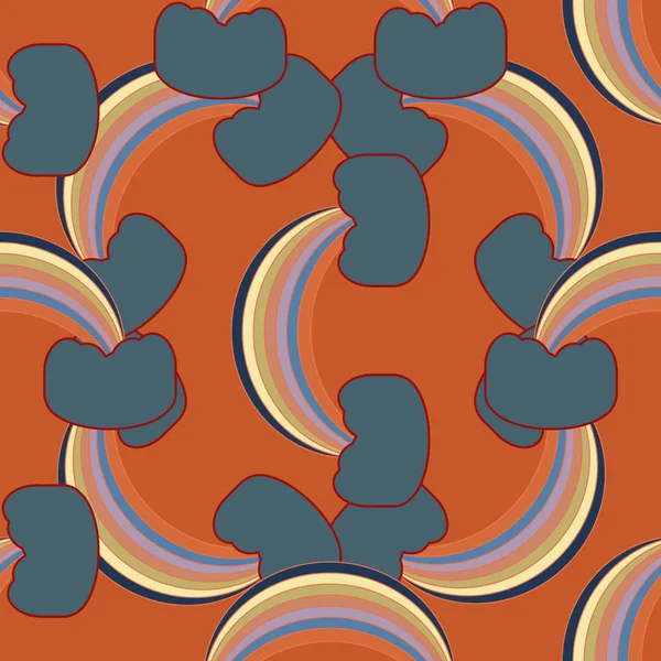 Rainbow seamless pattern. Rainbows design for textile, interior design, linens, etc. Cute abstract kids background.