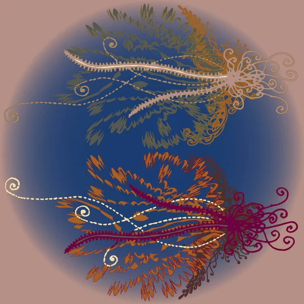 Yeni tasarım çalışmaları için el yapımı doodle ile soyut desen