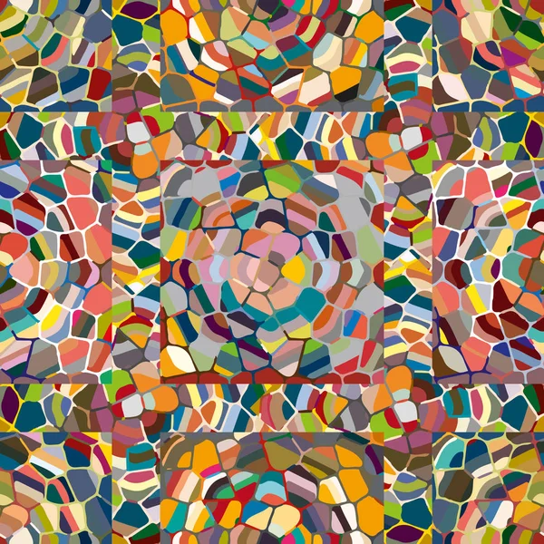 Patrón Sin Costura Mosaico Colorido Abstracto — Vector de stock