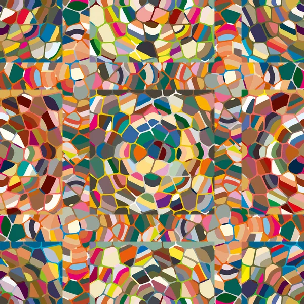 Patrón Sin Costura Mosaico Colorido Abstracto — Vector de stock