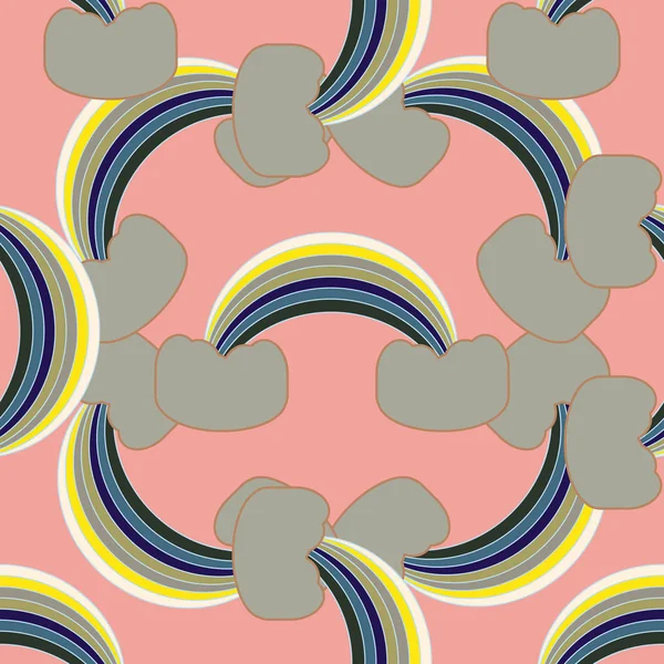 Rainbow seamless pattern. Rainbows design for textile, interior design, linens, etc. Cute abstract kids background.