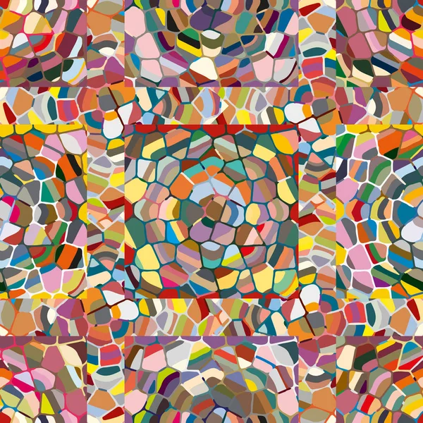 Abstract Colorful Mosaic Seamless Pattern — Stock Vector