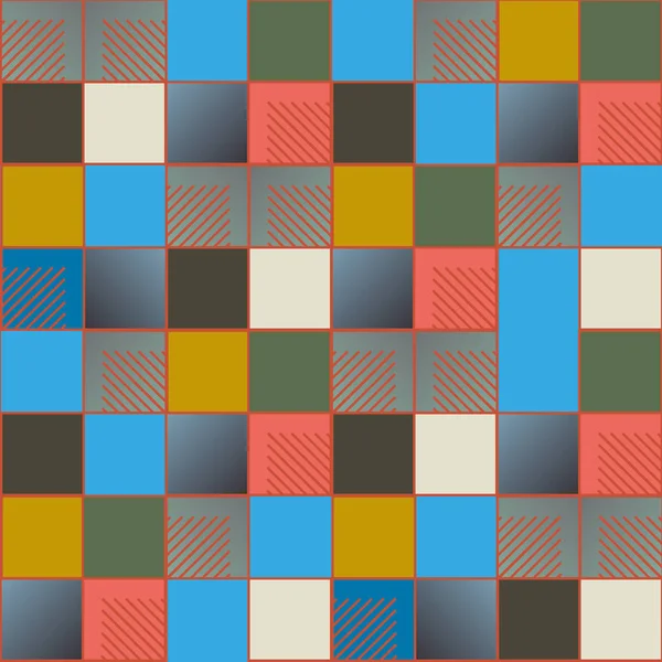 Абстрактный Геометрический Красочный Бесшовный Рисунок Векторная Иллюстрация — стоковый вектор