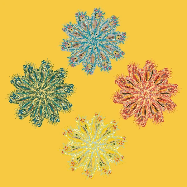 Stil zentangle yeni simetrik mandala doodle ile sanat esin kaynağı oldu. Duvar kağıdı, desen dolgularını, web sayfaları, yüzey dokuları için dekoratif nesne-ebilmek var olmak kullanılmış.