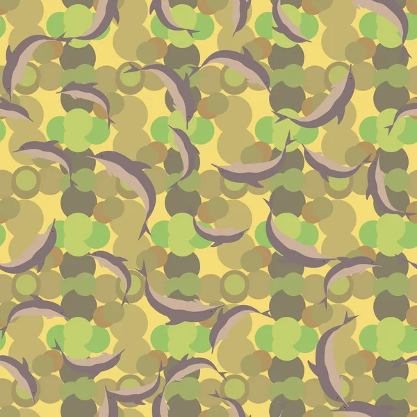 Renkli yunuslar Dikişsiz desen, çizim