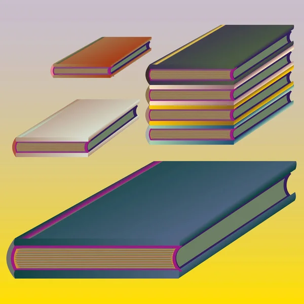 Stakke Farverige Notesbøger Vektorillustration – Stock-vektor