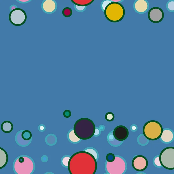 Абстрактный Геометрический Красочный Бесшовный Узор Кругами Векторная Иллюстрация Фона — стоковый вектор