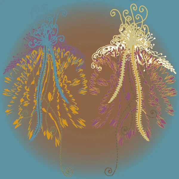 Yeni tasarım çalışmaları için el yapımı doodle ile soyut desen