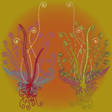 Yeni tasarım çalışmaları için el yapımı doodle ile soyut desen