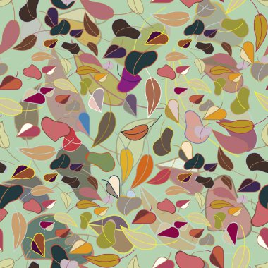 Güzel renk sonbahar yaprak düşmek seamless modeli.