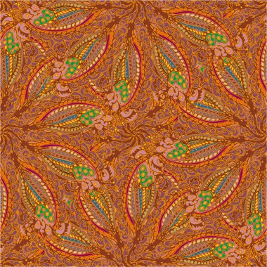 Soyut kumaş çiçek yaprakları arka plan, seamless modeli, vektör çizim