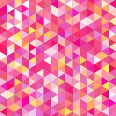 Sorunsuz üçgenler desen. Arka plan ile renkli geometrik şekiller. Vektör