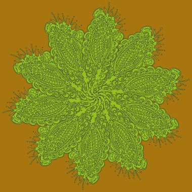 Stil zentangle yeni simetrik mandala doodle ile sanat esin kaynağı oldu. Duvar kağıdı, desen dolgularını, web sayfaları, yüzey dokuları için dekoratif nesne-ebilmek var olmak kullanılmış.