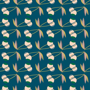 Kiraz, vektör çizim ile vektör seamless modeli 