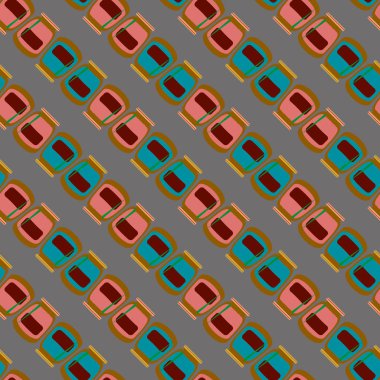 simetrik soyut desen, vektör çizim oluşturma 