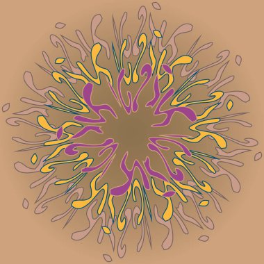 Yeni simetrik soyut mandala. Duvar kağıdı, desen dolgularını, web sayfaları, yüzey dokuları için dekoratif nesne-ebilmek var olmak kullanılmış.