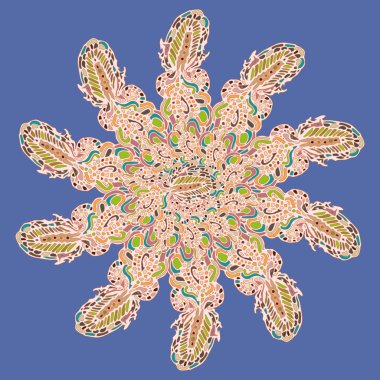 Stil zentangle yeni simetrik mandala doodle ile sanat esin kaynağı oldu. Duvar kağıdı, desen dolgularını, web sayfaları, yüzey dokuları için dekoratif nesne-ebilmek var olmak kullanılmış.