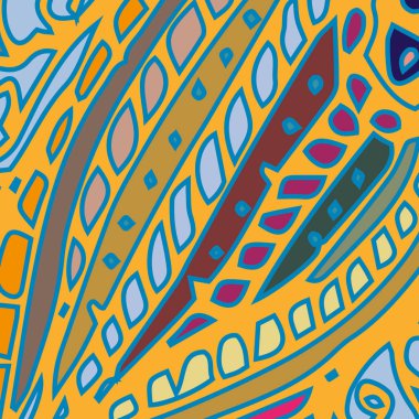 Zentangle arka plan çok renkli kaos seamless modeli örgü