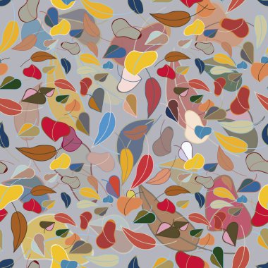 Güzel renk sonbahar yaprak düşmek seamless modeli.