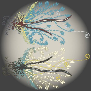 Yeni tasarım çalışmaları için el yapımı doodle ile soyut desen