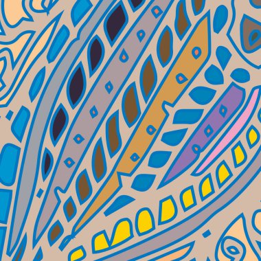 Soyut süs çiçek renkli seamless modeli, vektör çizim