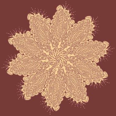 Stil zentangle yeni simetrik mandala doodle ile sanat esin kaynağı oldu. Duvar kağıdı, desen dolgularını, web sayfaları, yüzey dokuları için dekoratif nesne-ebilmek var olmak kullanılmış.