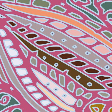 Soyut süs çiçek renkli seamless modeli, vektör çizim