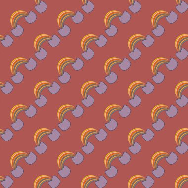 Gökkuşağı seamless modeli. Gökkuşağı Dizayn Tekstil, iç tasarım, keten, vb için. Şirin soyut çocuklar arka plan.