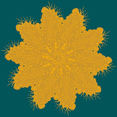 Stil zentangle yeni simetrik mandala doodle ile sanat esin kaynağı oldu. Duvar kağıdı, desen dolgularını, web sayfaları, yüzey dokuları için dekoratif nesne-ebilmek var olmak kullanılmış.