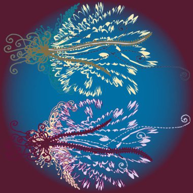 Yeni tasarım çalışmaları için el yapımı doodle ile soyut desen