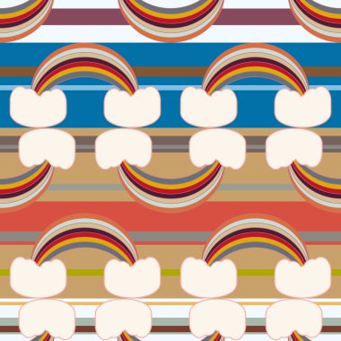 Gökkuşağı seamless modeli. Gökkuşağı Dizayn Tekstil, iç tasarım, keten, vb için. Şirin soyut çocuklar arka plan.