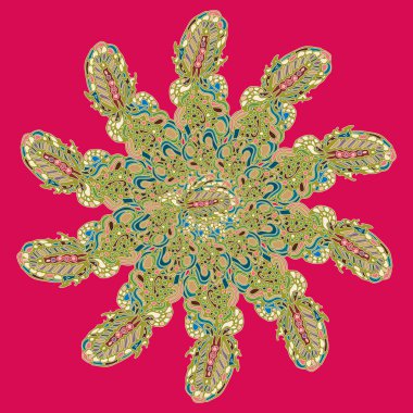 Stil zentangle yeni simetrik mandala doodle ile sanat esin kaynağı oldu. Duvar kağıdı, desen dolgularını, web sayfaları, yüzey dokuları için dekoratif nesne-ebilmek var olmak kullanılmış.