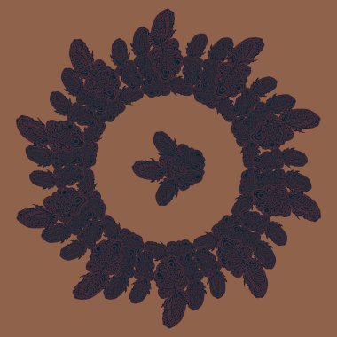 Stil zentangle yeni simetrik mandala doodle ile sanat esin kaynağı oldu. Duvar kağıdı, desen dolgularını, web sayfaları, yüzey dokuları için dekoratif nesne-ebilmek var olmak kullanılmış.