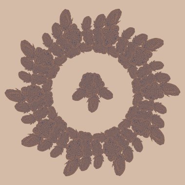 Stil zentangle yeni simetrik mandala doodle ile sanat esin kaynağı oldu. Duvar kağıdı, desen dolgularını, web sayfaları, yüzey dokuları için dekoratif nesne-ebilmek var olmak kullanılmış.