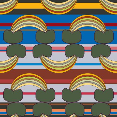 Gökkuşağı seamless modeli. Gökkuşağı Dizayn Tekstil, iç tasarım, keten, vb için. Şirin soyut çocuklar arka plan.