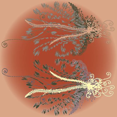 Yeni tasarım çalışmaları için el yapımı doodle ile soyut desen