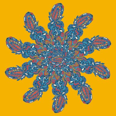 Stil zentangle yeni simetrik mandala doodle ile sanat esin kaynağı oldu. Duvar kağıdı, desen dolgularını, web sayfaları, yüzey dokuları için dekoratif nesne-ebilmek var olmak kullanılmış.