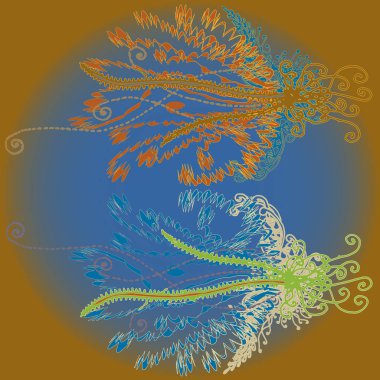 Yeni tasarım çalışmaları için el yapımı doodle ile soyut desen