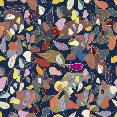 Güzel renk sonbahar yaprak düşmek seamless modeli.