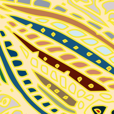 Soyut süs çiçek renkli seamless modeli, vektör çizim