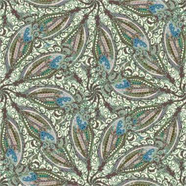 Soyut kumaş çiçek renkli seamless modeli, vektör çizim