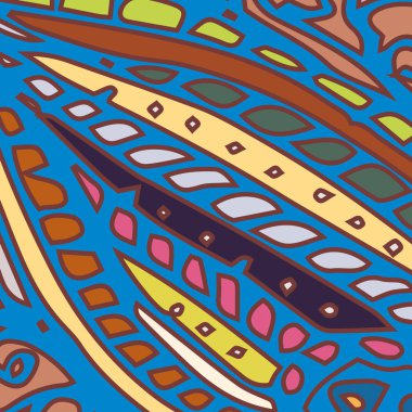 Soyut süs çiçek renkli seamless modeli, vektör çizim