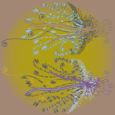 Yeni tasarım çalışmaları için el yapımı doodle ile soyut desen