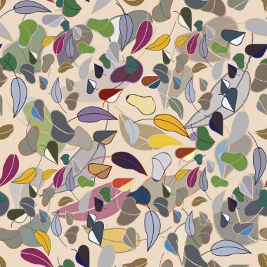 Güzel renk sonbahar yaprak düşmek seamless modeli.